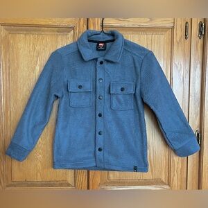Quicksilver Youth Fleece Shirt Jacket. Boys size extra small- 5/6. New with tags